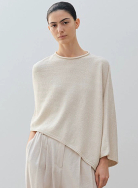 nothing written不规则针织衫女25秋季韩moia禅意罩衫无袖连衣裙