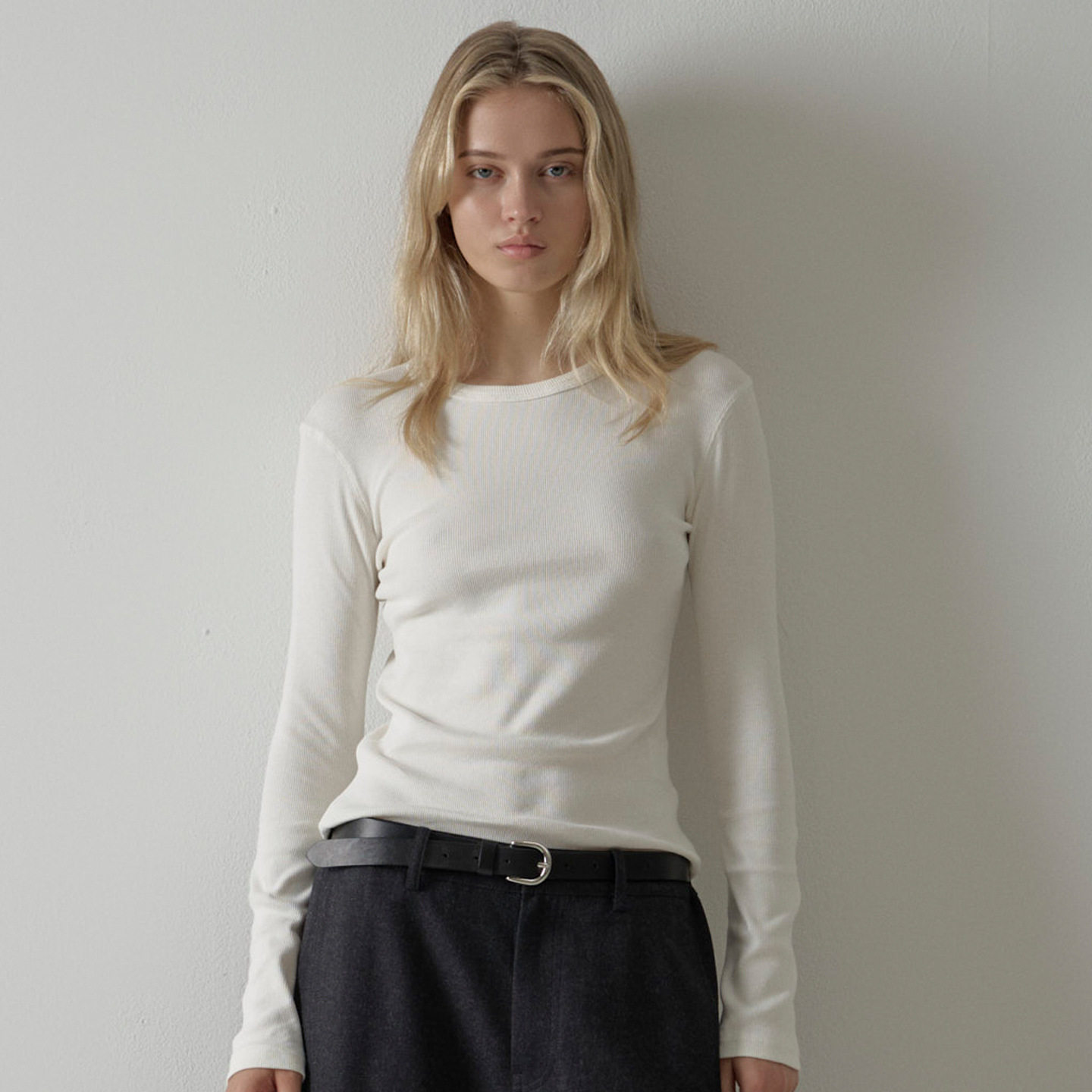 facade pattern长袖T恤女2025秋冬新款圆领修身显瘦打底衫上衣