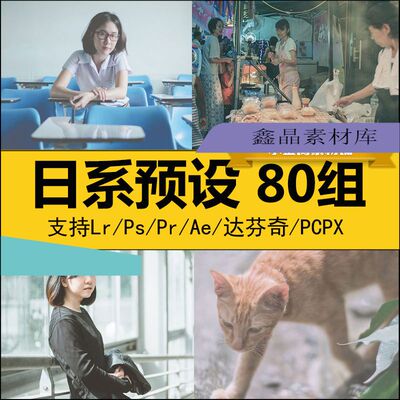 LR日系电影胶片视频滤镜宣传片PSr/FCPX达芬奇AE/LUT修图调色预设