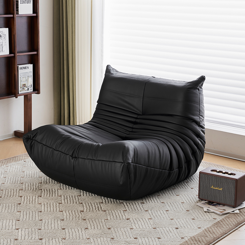 简约设计师懒人真皮沙发