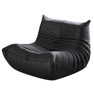 毛毛虫真皮沙发设计师原版单人togo网红客厅头层牛皮懒人休闲椅