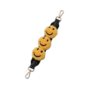 笑脸毛绒包带黑色斜挎包肩带帆布肩带包带子斜挎包包斜挎肩带夏天