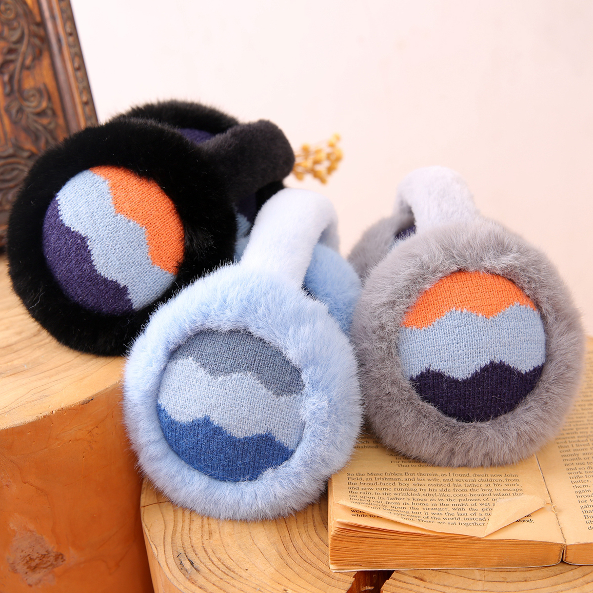 儿童耳罩男童冬季防冻毛绒可折叠耳套耳包小孩耳暖护耳朵耳捂子