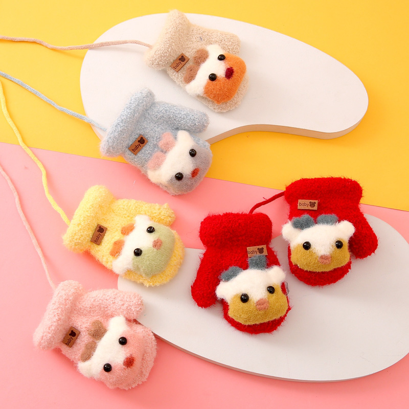 宝宝儿童手套冬季保暖加绒2025新