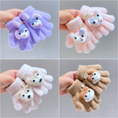 儿童宝宝分指手套五指秋冬季 保暖防寒男童女童幼儿园小孩可爱 薄款