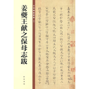 姜夔王献之保母志跋 中华碑帖精粹