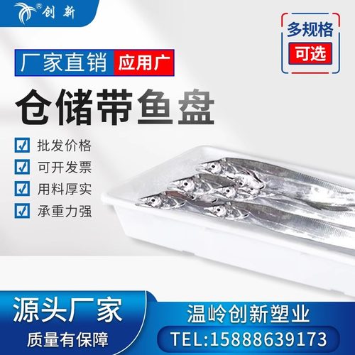 带鱼冷冻盒全新料PE塑料长条冷藏盒收纳盒马鲛鱼长方形鱼盘结冻盘