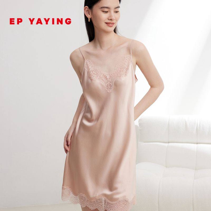 EP YAYING雅莹女装 重磅真丝蕾丝居家吊带睡裙 商场同款 A401A