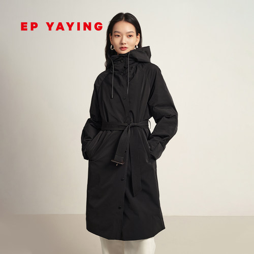 EP雅莹松花江白鹅绒风衣式羽绒服