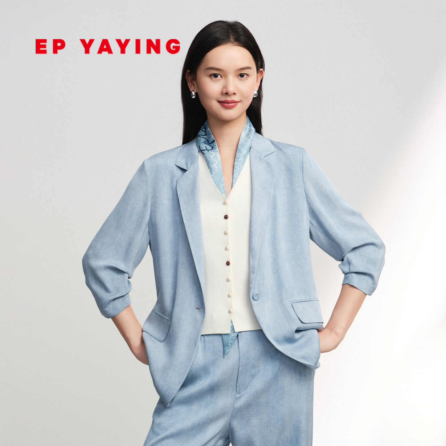 EP雅莹西装女 真丝弹力松弛感通勤西服外套 2026春夏新款1105B