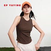 简约纯色圆领无袖 EP雅莹2025早秋新款 女装 内搭打底吊带背心5135A