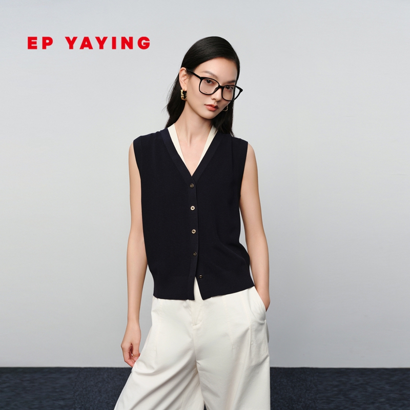 EP雅莹2025春季新款针织马甲背心