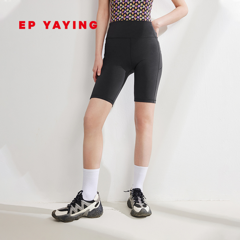 运动高腰弹力雅莹骑行裤五分裤