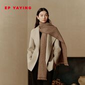W403B 商场同款 YAYING雅莹围巾 牦牛绒羊毛围巾复古格纹长巾