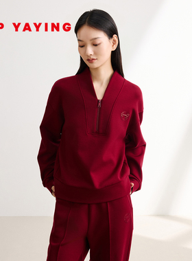 EP YAYING雅莹女装 半高polo领宽松长袖卫衣 商场同款 5201A