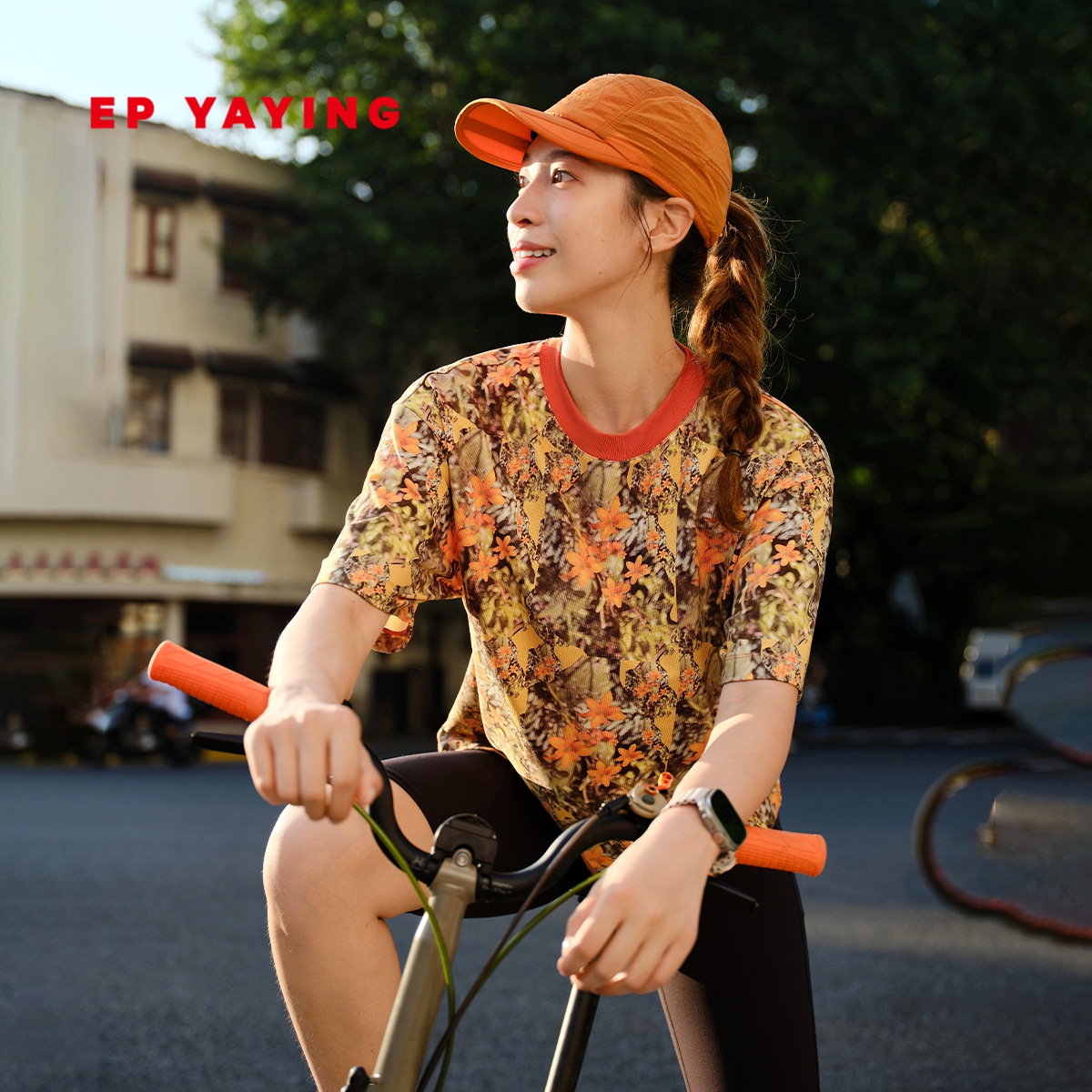 EP雅莹复古印花短袖T恤