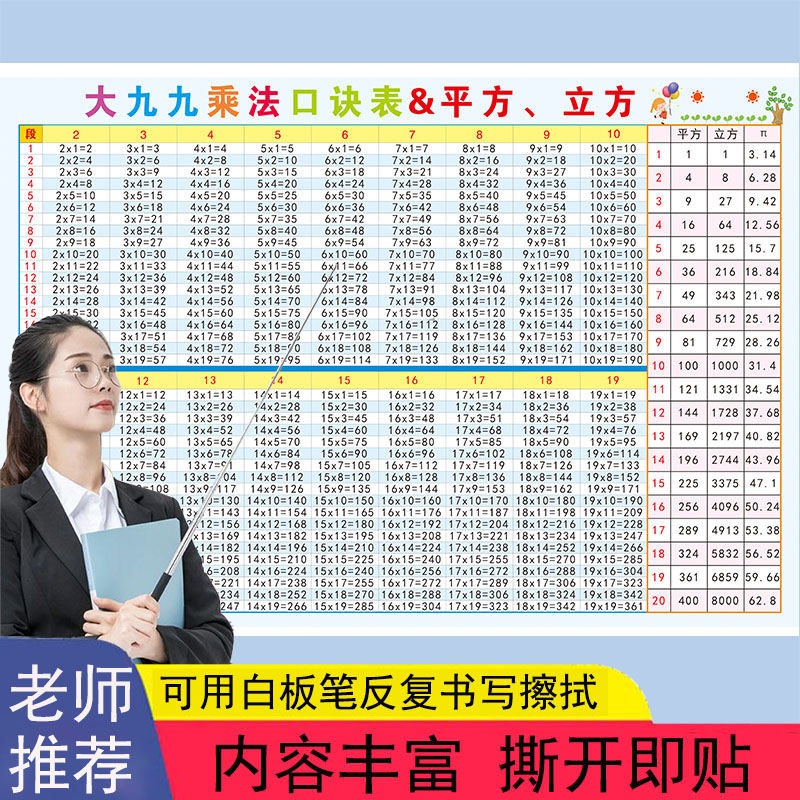 小学生大九九乘法口诀表