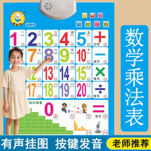 加法减法有声挂图全套99乘法口诀表挂图画小学生拼音识字加减乘除
