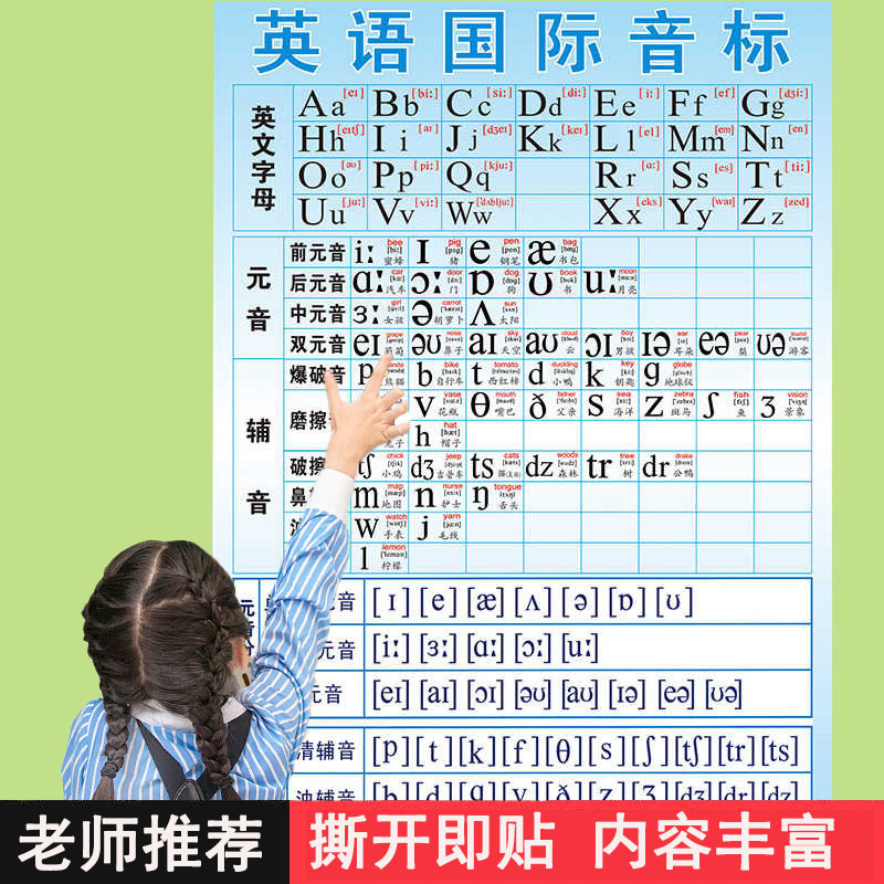 英语48个国际音标和自然挂图