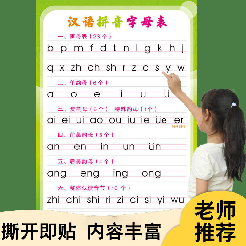 aoe26个拼音字母表墙贴小