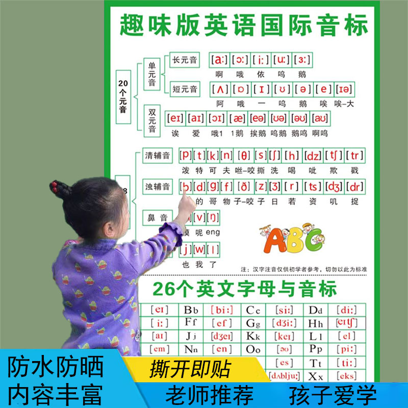48个国际音标速记挂图小学