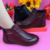 冬季 老北京布鞋 水洗皮獭兔毛牛津底保暖防滑透气舒适平底妈妈鞋