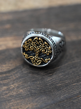 朋克个性欧美风潮流钛钢戒指饰品