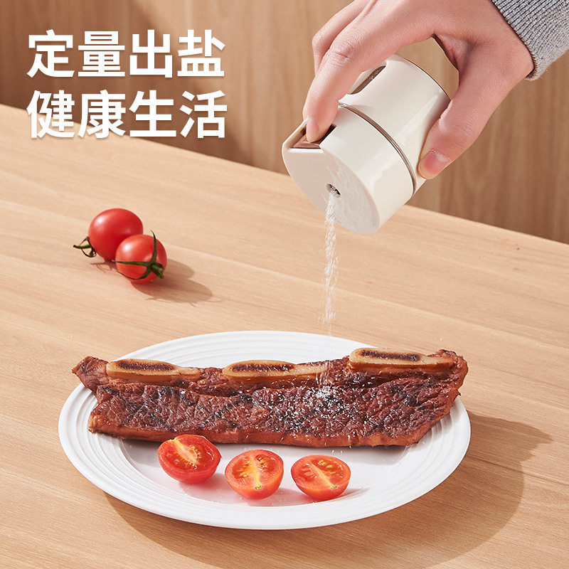 壁挂磁吸调料盒:控盐定量,厨房