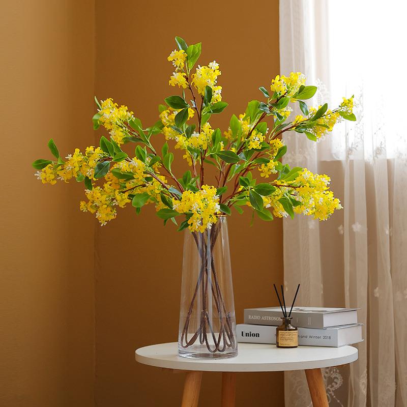 仿真桂花树枝带叶千里香