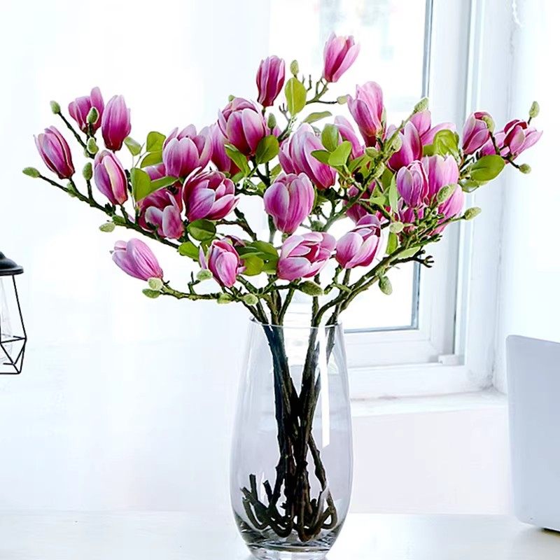 仿真花高仿3D手感玉兰花家居客厅餐桌装饰假花摆件摆设轻奢高端,家居饰品,仿真花/假花,淘宝优惠券,粉丝福利购,淘宝优惠卷