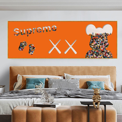 乐高积木客厅挂画潮流kaws装饰画