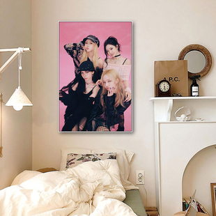 aespa韩国女团挂画卧室床头柳智敏宁艺卓海报装饰画房间明星壁画