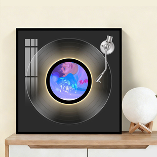 周深专辑封面发光黑胶唱片装饰画客厅蓝牙音响摆画明星偶像挂画