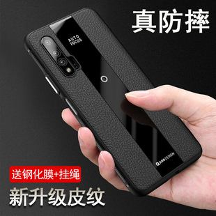 带挂绳原装 5g壳全包镜头硅胶防摔软外壳高档皮纹防滑男女士薄款 A11X保护套findx2 oppor17手机壳套子磨砂A11