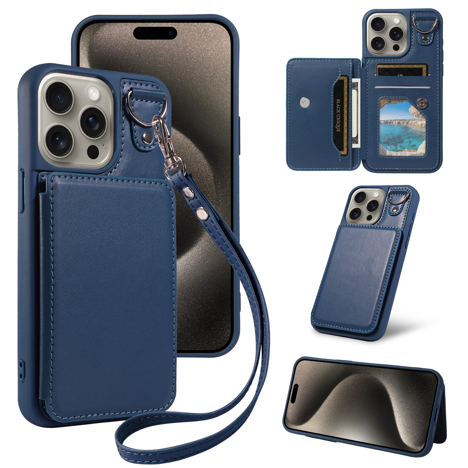 适用苹果16/17手机壳防撞防摔18promax皮套高档16e皮质iPhone16 plus硅胶全包后插卡保护套外壳手带挂绳男女p