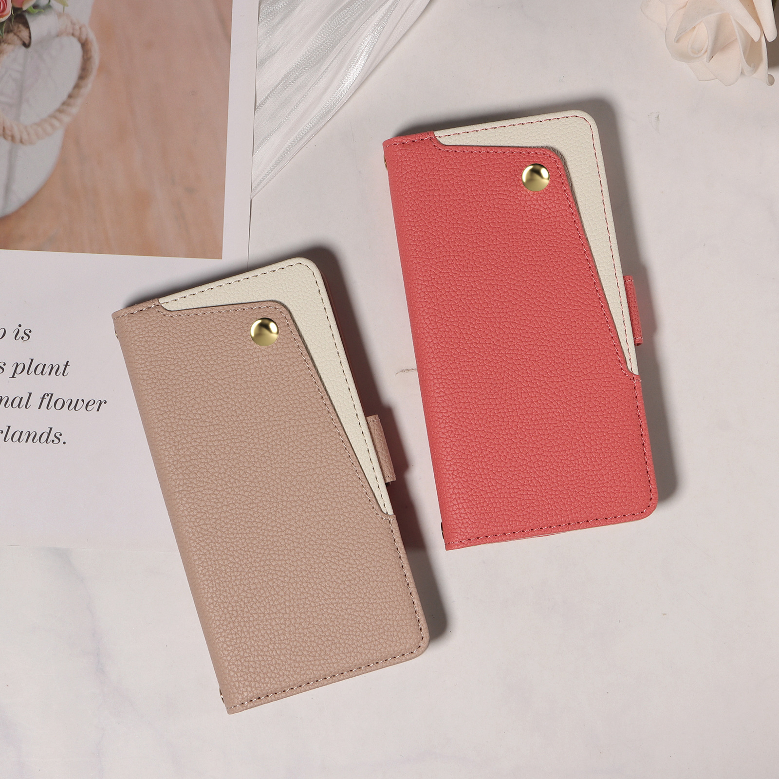 日本ins人气新款苹果15Promax翻盖手机壳皮套15plus带挂绳适用iPhone15高级感皮革女插卡全包防摔15PM保护套