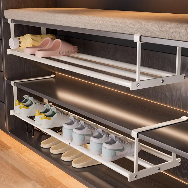 鞋架家用可伸缩鞋柜分层隔板鞋托下挂置物架收纳整理鞋子托架,厨房/烹饪用具,抹布架/厨房清洁收纳架,淘宝优惠券,粉丝福利购,淘宝优惠卷