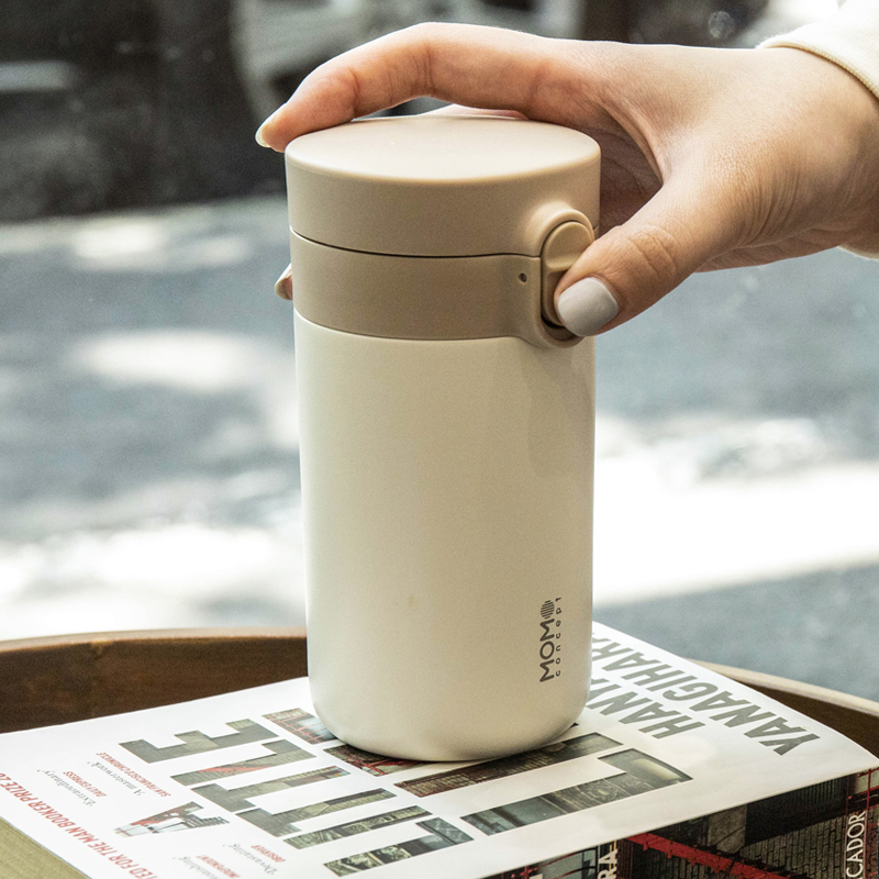 MOMO弹跳杯保温杯水杯便携礼物水杯女咖啡杯随行杯官方旗舰店正品