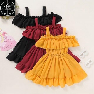 新款 children girls baby dress for kids clothes toddler red