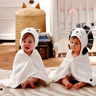 newborn cotton bath towel for kid baby hooded infant blanket