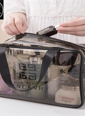 PU Travel Storage Bag Cosmetic Makeup Washbag Clear Handbag