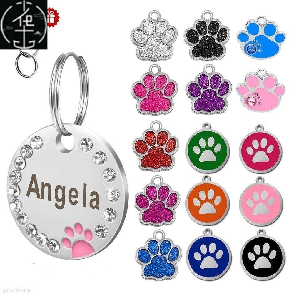 custom dog tag engraved pet dog collar accessories 狗牌项链