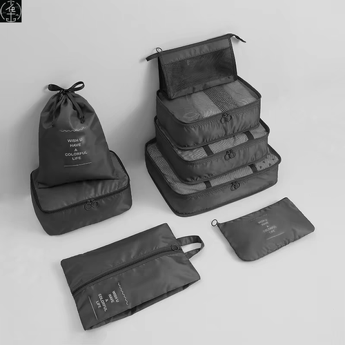 7PCS Compression Packing Cubes Travel Luggage Organizer bag