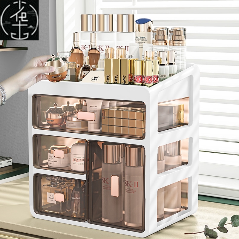 Makeup Organizer Cosmetic Storage Box Drawer Type Desktop Fi