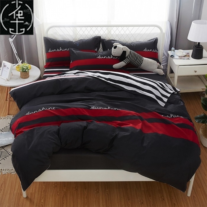 4pc Bedding Set duvet Cover beds sheet pillowcase flat sheet