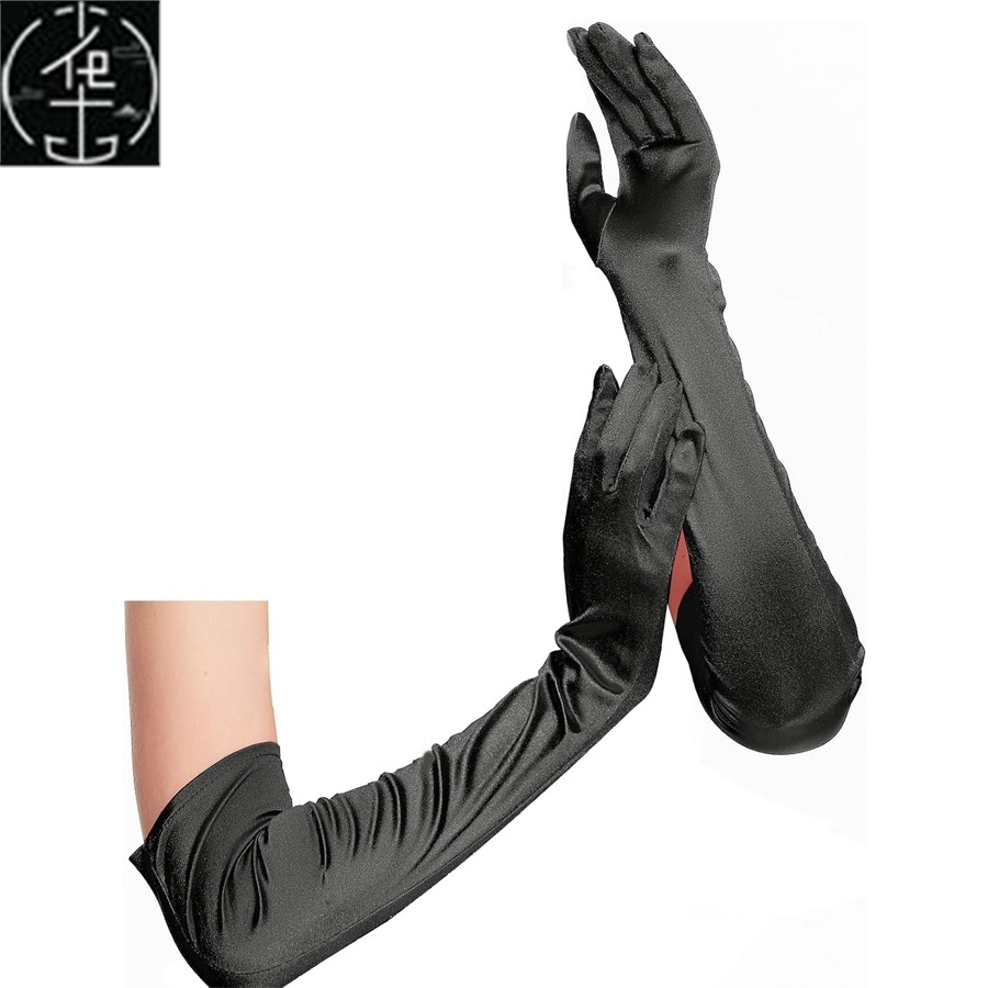 1920年代化妆舞会手套女盖茨比黑色红色白色手套婚礼礼服头饰搭配