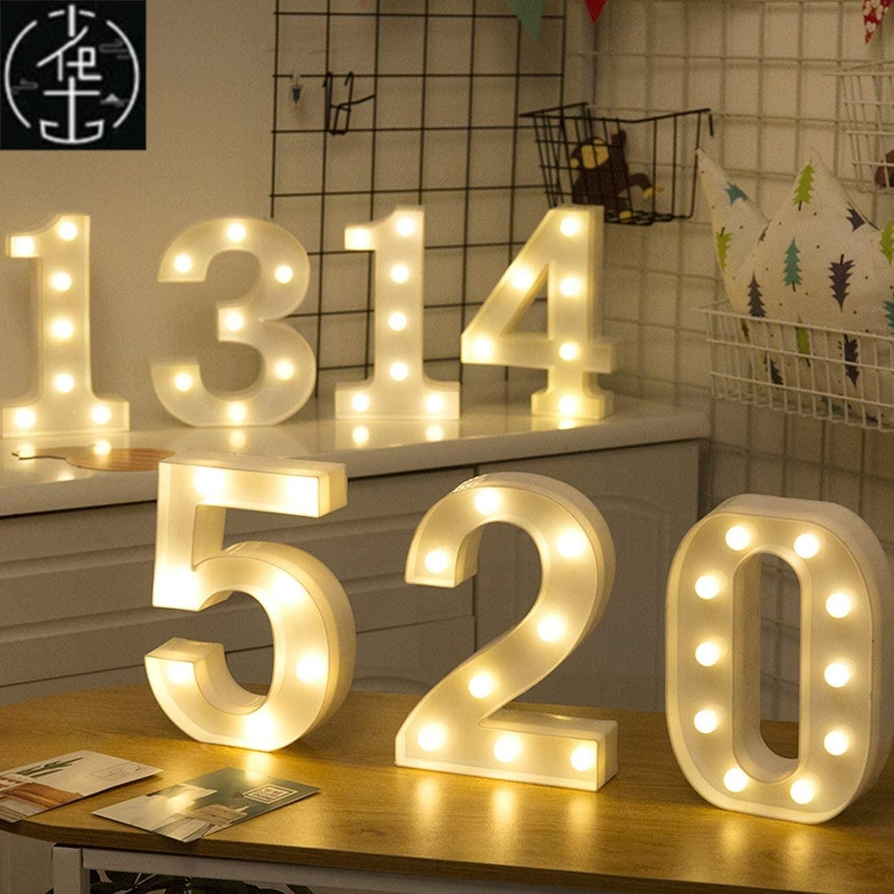 number 1-9 Alphabet 26 Letters Lights LED Light Up party