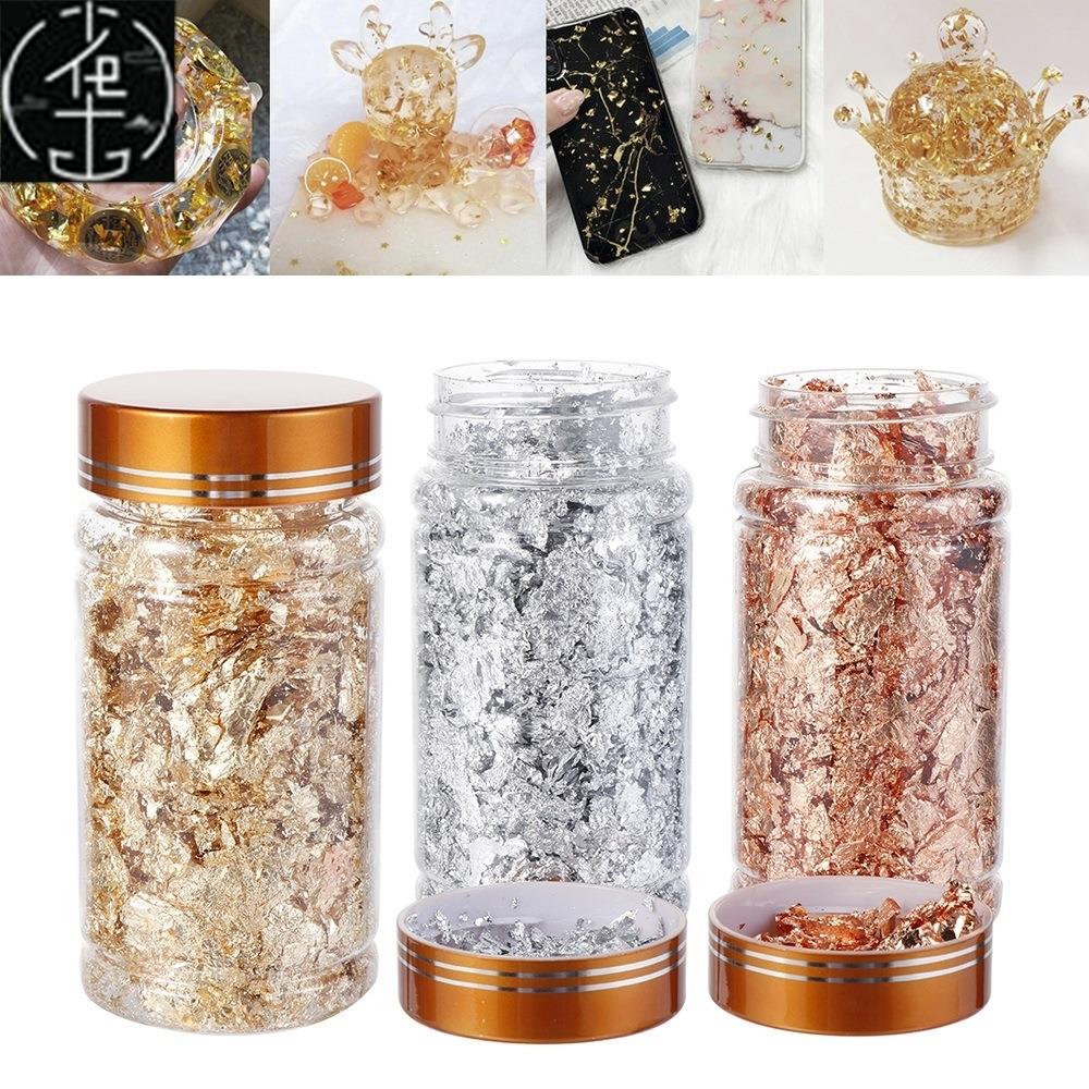 Shiny Gold Leaf Flake Resin Epoxy Mold Art Decoration Gold