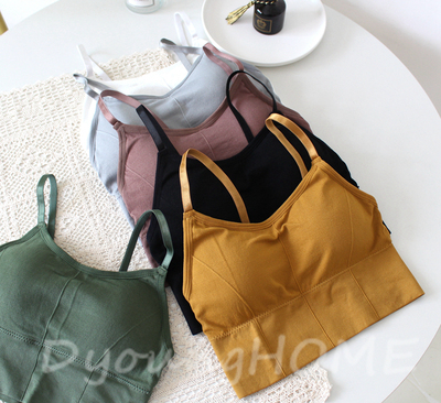 运动竖条纹文胸百搭风背心