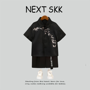 英国NEXT SKK男童短袖套装周岁宝宝西服演出服婚礼花童主持人礼服